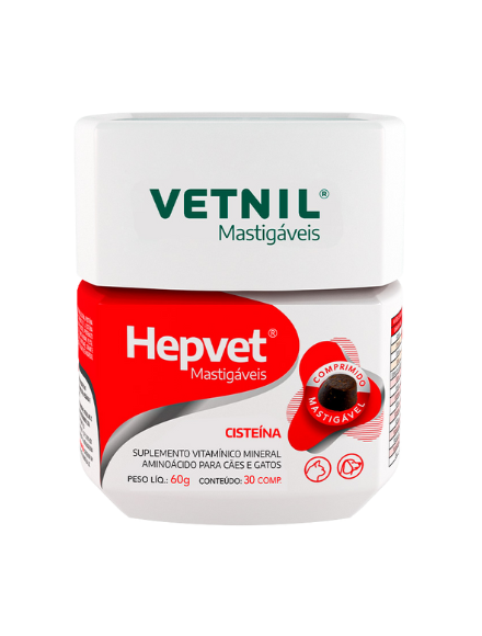 farmacia-veterinaria-24h-fortaleza-remedio-vet-care-suplemento-hepvet-mastigavel-para-caes-e-gatos-com-30-comprimidos