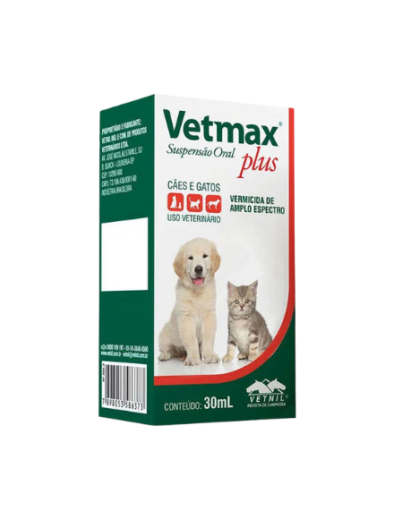 farmacia-veterinaria-24h-fortaleza-remedio-vet-care-vermifugo-vetmax-plus-suspensao-30-ml